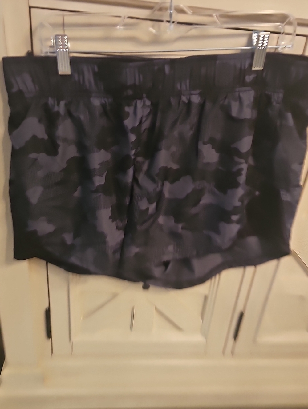Women's Athletic Works Black & Gray Camo Shorts